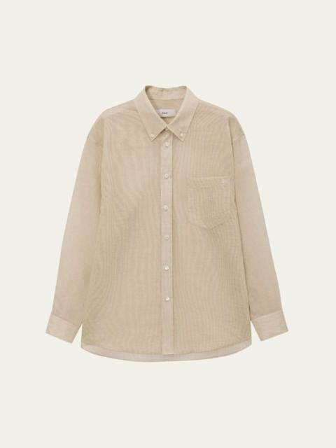Dunst Sheer Button-Front Shirt