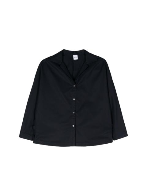 cutaway collar cotton shirt