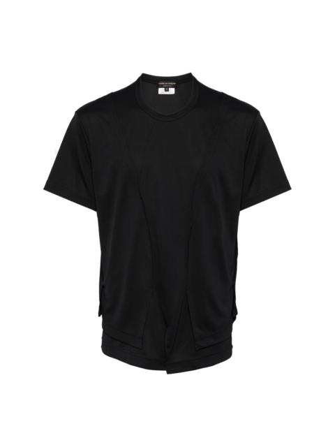 crew-neck asymmetric T-shirt