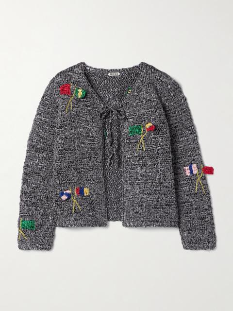 BODE Promenade Crocheted Satin Cardigan