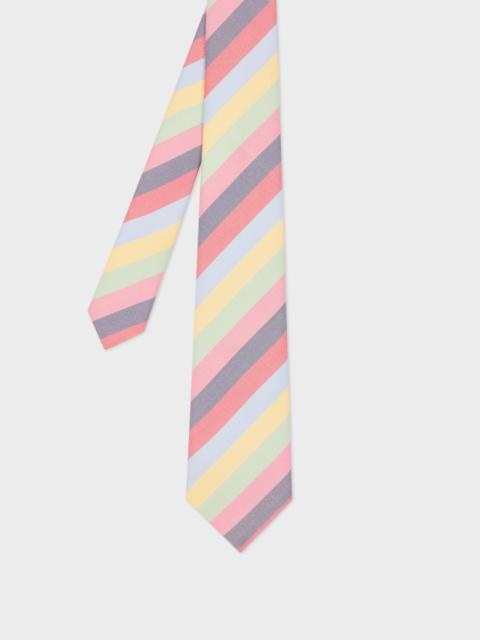 Paul Smith Red Multistripe Silk Tie