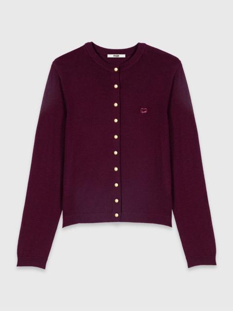 maje Cardigan with embroidered logo