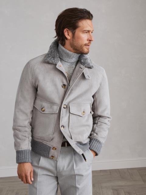 ジャケット BRUNELLO Couture with CUCINELLI jewellery suede outerwear