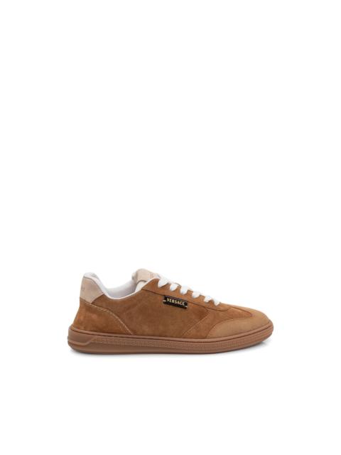 VERSACE suede low-top sneakers