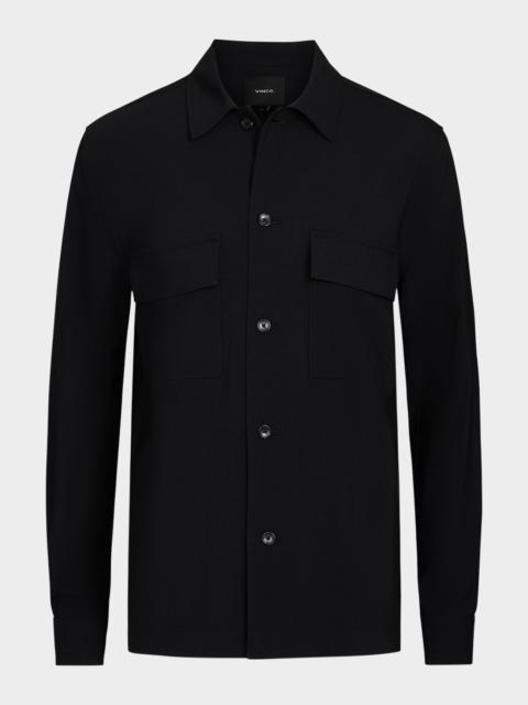 Vince Men's Wool-Blend Two-Pocket Shirt Jacket
