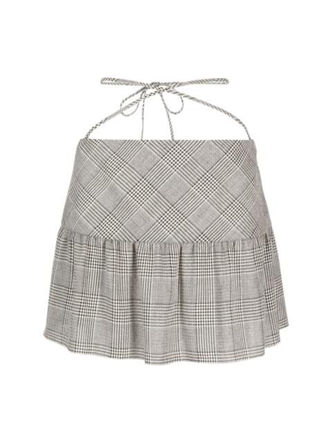 check-pattern mini skirt