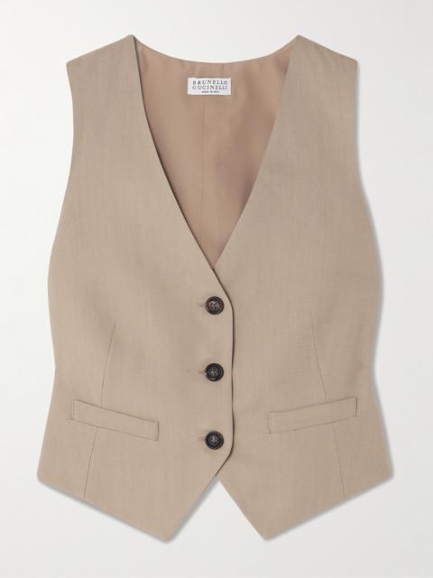 Brunello Cucinelli Bead-embellished Twill Vest