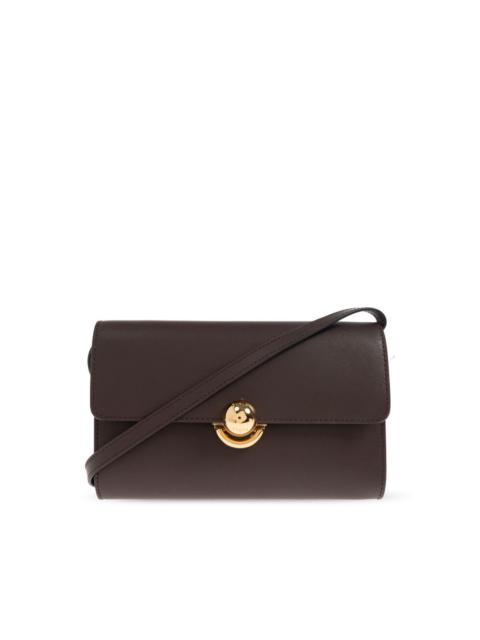 FURLA circular-clasp leather tote bag