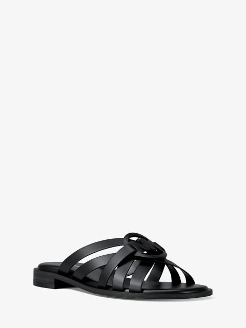 MICHAEL KORS Erika Leather Slide Sandal