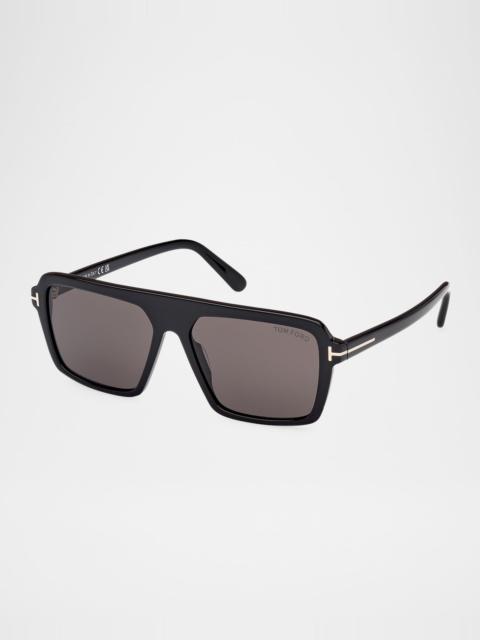 TOM FORD Men's Vincent Acetate Rectangle Sunglasses