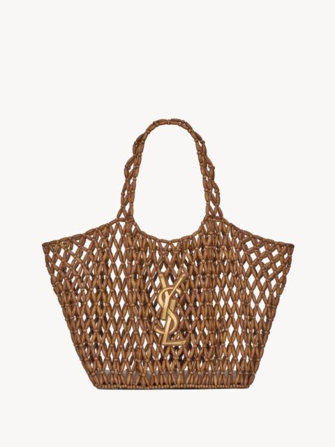 SAINT LAURENT ICARE MEDIUM IN WOOD BEADS