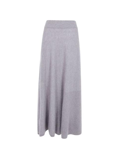EMPORIO ARMANI fine-knit flared midi skirt