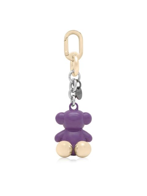 TOUS Lilac and pink metal Key ring Bold Bear