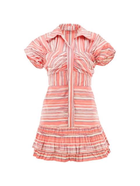 ALEXIS Lara striped ruffled dress