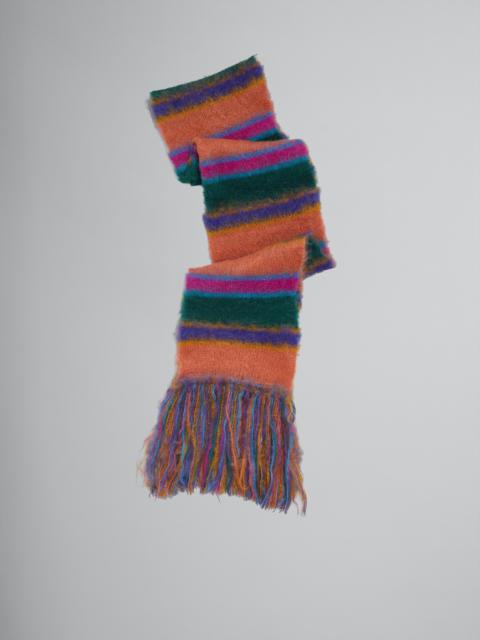 Marni MULTICOLOUR STRIPED MOHAIR AND WOOL  SCARF