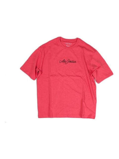 Jordan Air Jordan Cursive Logo Sports Short Sleeve Red CD5607-605