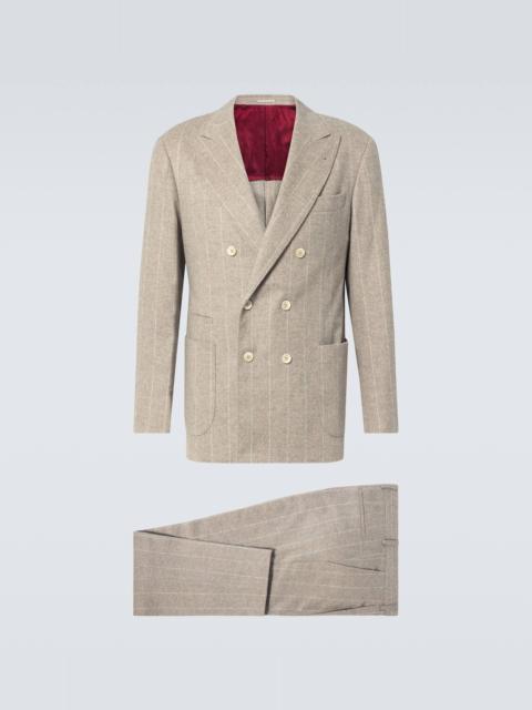 Brunello Cucinelli Striped wool and cashmere suit