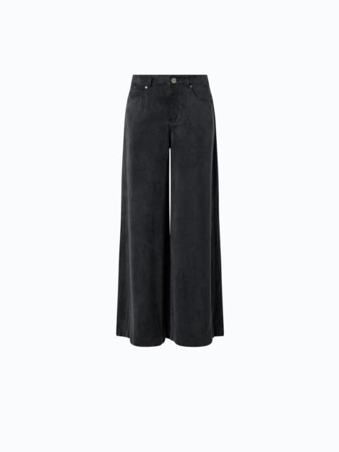 PINKO PALAZZO TROUSERS IN PEACHSKIN-FEEL TWILL