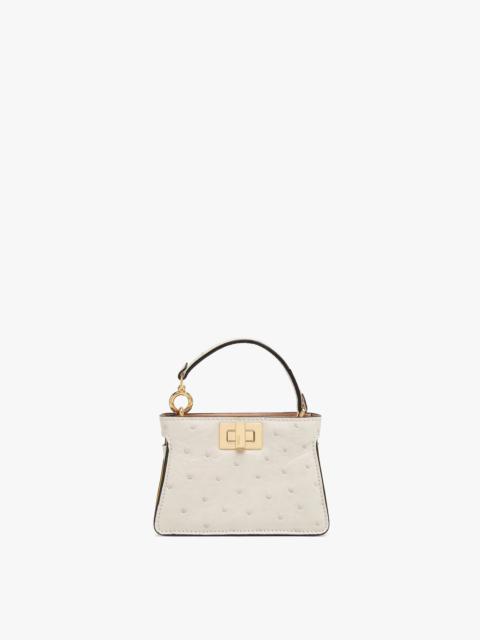 FENDI White ostrich charm