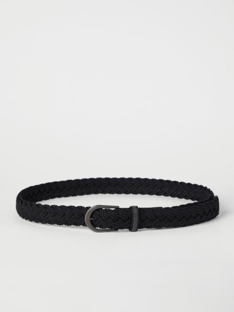 Brunello Cucinelli Braided belt with shiny loop