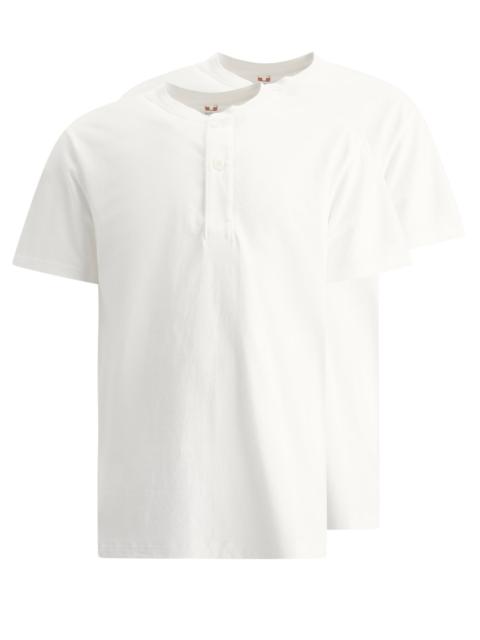 BEAMS PLUS 2-Pack Henley T-Shirts White