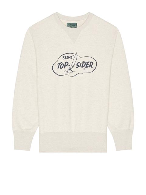 BEAMS PLUS Sweat Crew Print