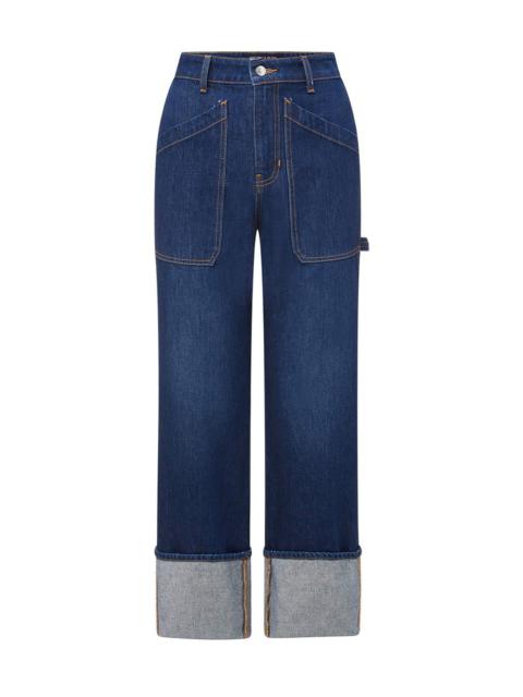 VERONICA BEARD DYLAN STRAIGHT-LEG JEAN | CUFFED
