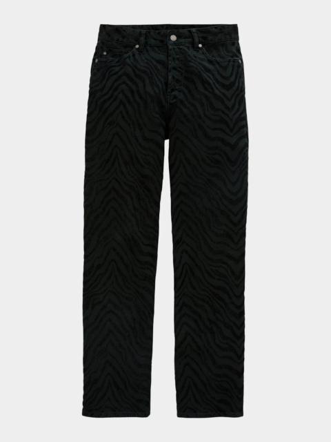 AG Jeans Billie Zebra-Print Straight-Leg Jeans