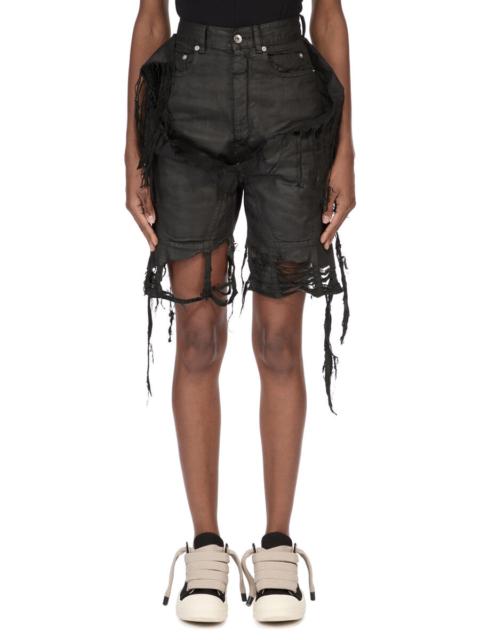 Rick Owens DRKSHDW SLIVERED TIGHT CUT OFFS