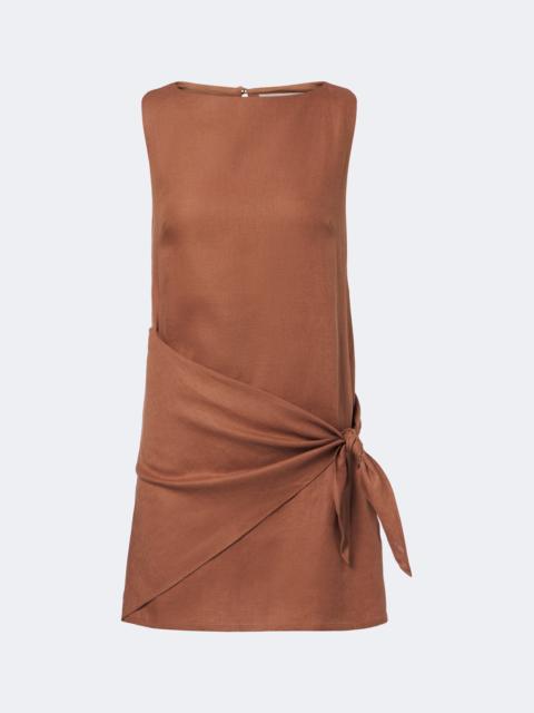 FAITHFULL Souline draped linen minidress