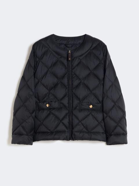 Max Mara Short water-repellent canvas padded jacket - BLACK