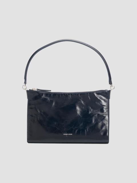 VERONICA BEARD Women's Small Crinkle Leather Shoulder Bag - Navy