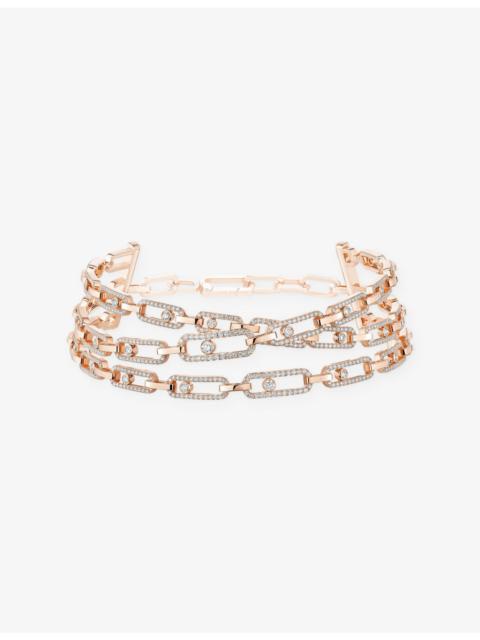 MESSIKA Move Link 3-Row Rose-Gold And 8.40ct Diamond Bracelet