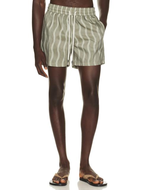 FRESCOBOL CARIOCA Rio Linen Blend Cabana Wave Swim Short