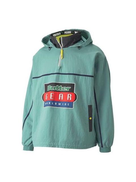 PUMA Puma X Butter Goods Lightweight Pop Over Top Half Zip Hoodie 'Green' 534055-50