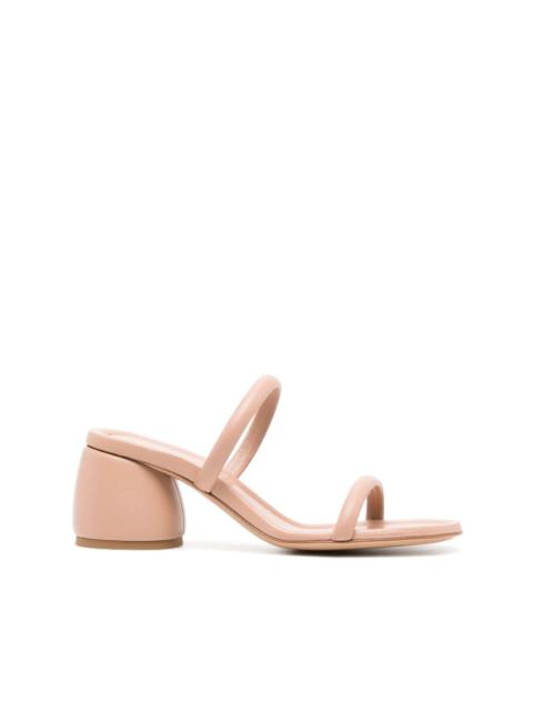 60mm block-heel leather sandals