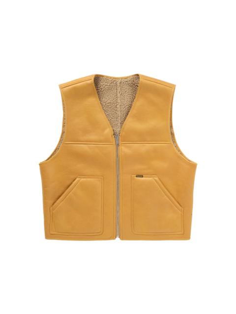 Supreme Supreme Reversible Faux Shearling Work Vest Yellow