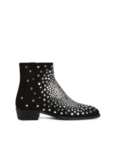 Giuseppe Zanotti Fabyen crystal-embellished suede boots