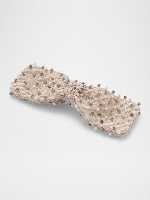 LELET NY Charlotte Pearly & Crystal Embellished Bow