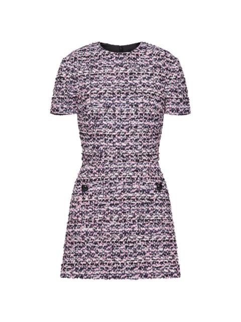 ribbon tweed mini dress
