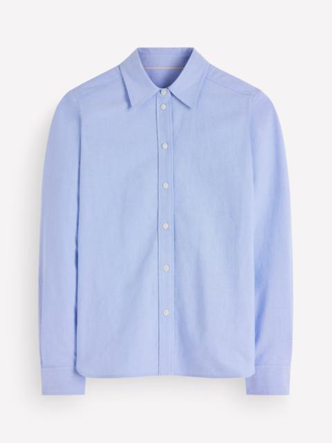 BODEN The New Sienna Cotton Shirt-Blue Oxford