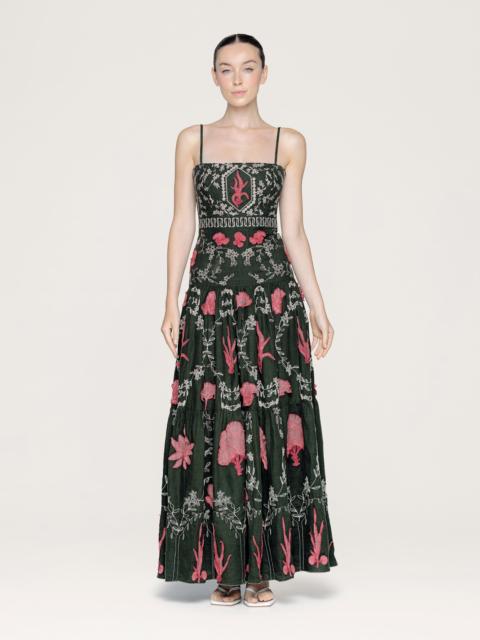 Agua by Agua Bendita Lima Encaje Maxi Dress