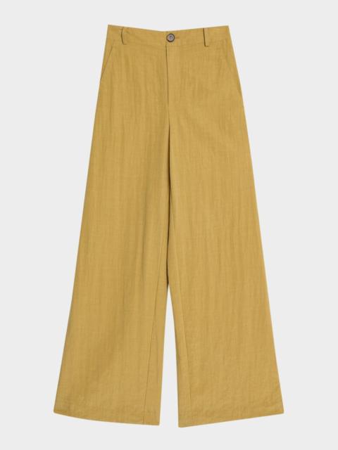 Vince Mid-Rise Relaxed Wide-Leg Pants