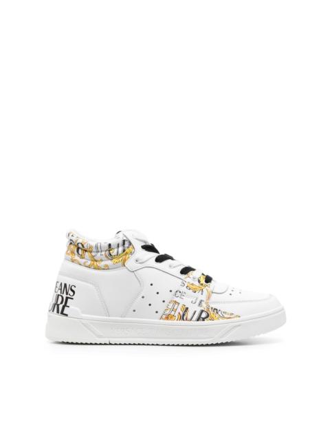 VERSACE JEANS COUTURE baroque-print hi-top sneakers