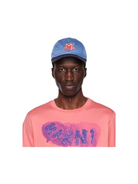 Marni Blue Cinch Strap Cap