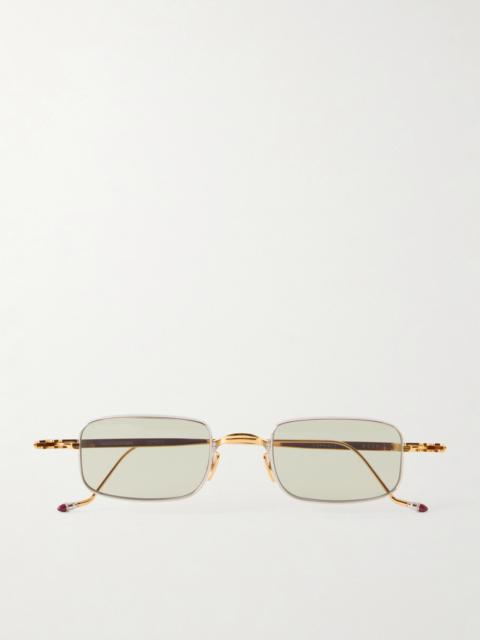 JACQUES MARIE MAGE Dusk Squared-Frame Metal Sunglasses