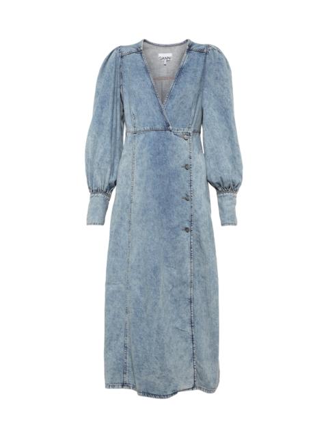 GANNI Denim midi dress