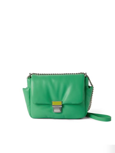 Puffer handbag with snap