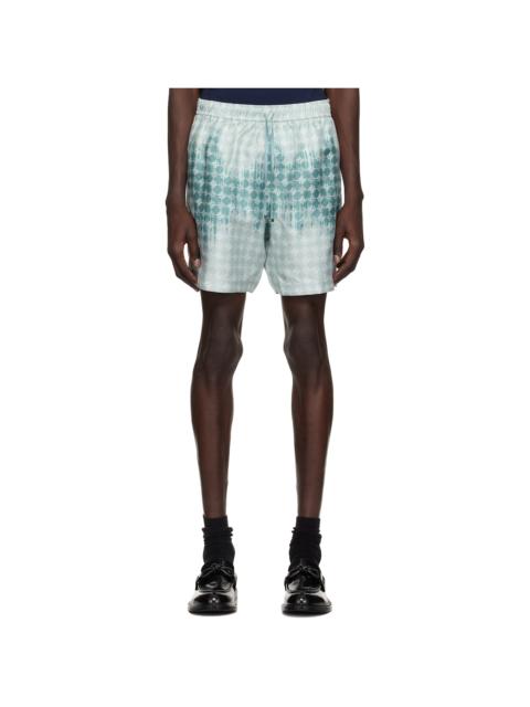 AMIRI Blue 'MA' Quad Bleached Shorts