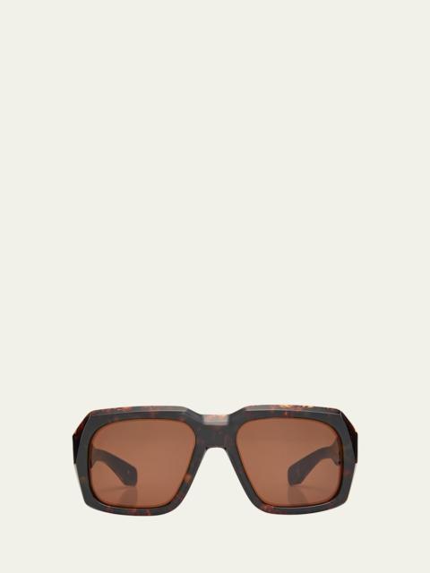 JACQUES MARIE MAGE Men's Thundercloud Acetate Square Sunglasses